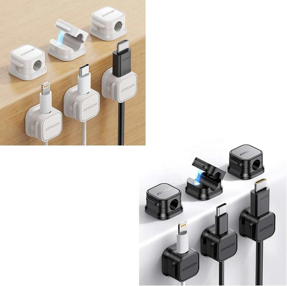 12 Pack Magnetic Cable Clips [Cable Smooth Adjustable] Cord Holder, Under Desk Cable Management, ... | Amazon (US)