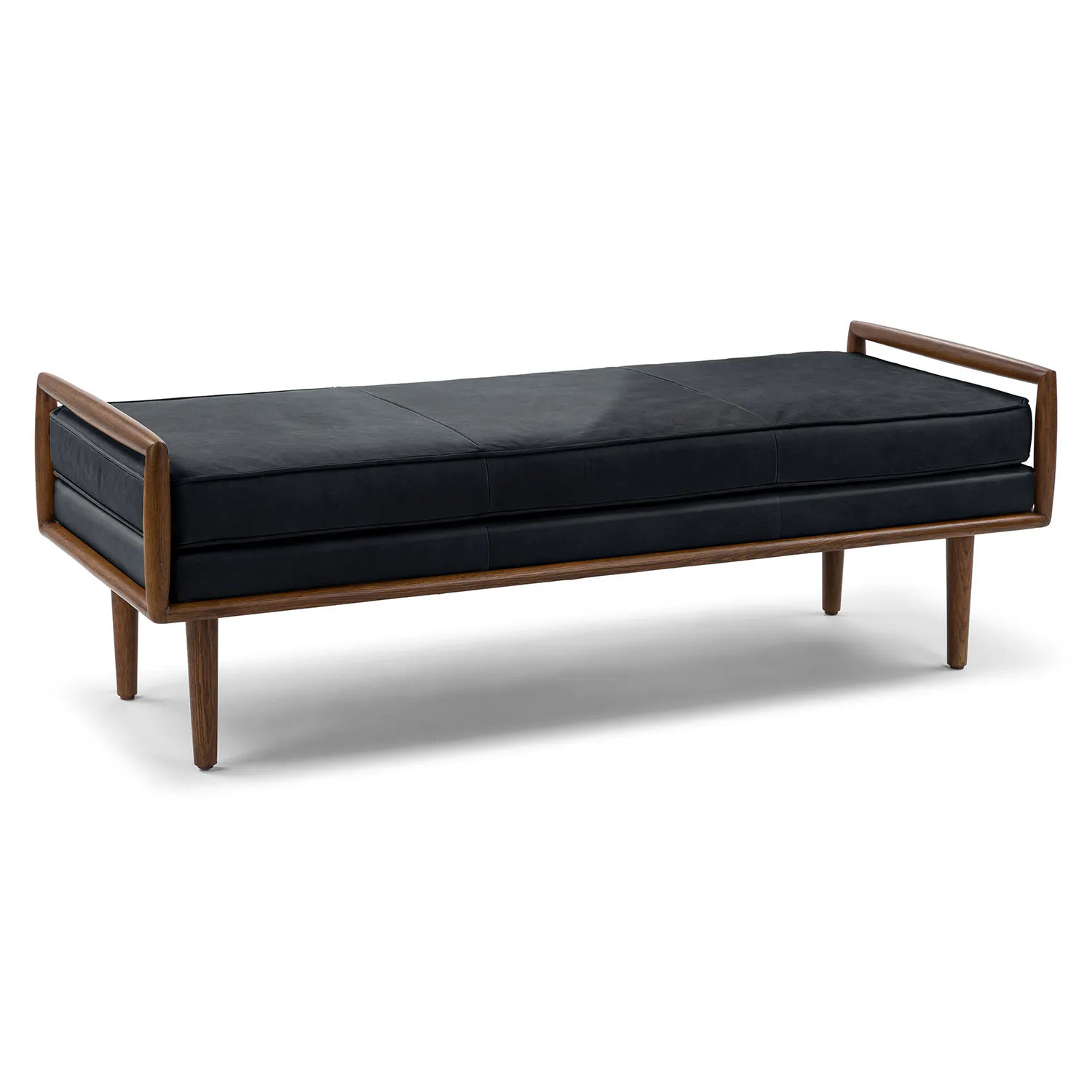 Ansa 54" Leather Bench - Charme Black | Article