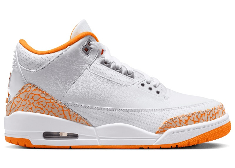 Jordan 3 Retro Orange Citrus (Women's) Sneakers in White/Cement Grey/Fire Red | StockX