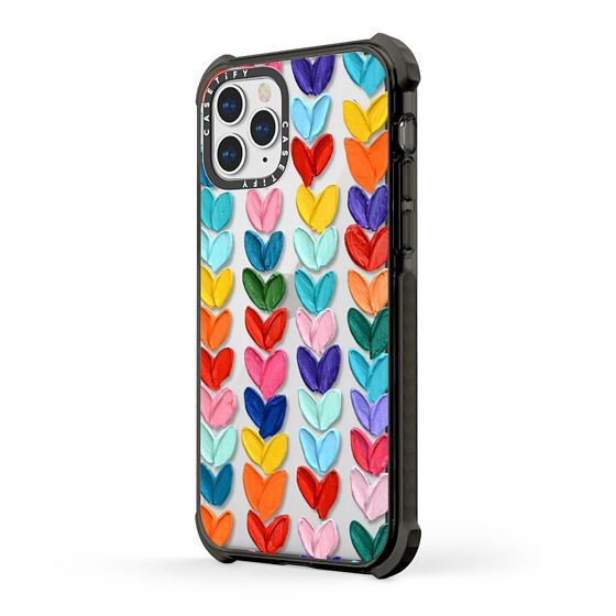 Clear Polka Daub Hearts | Casetify