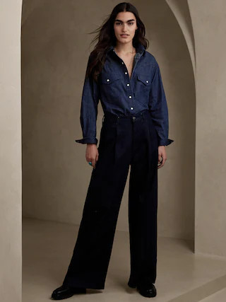 Denim Western Shirt | Banana Republic Factory