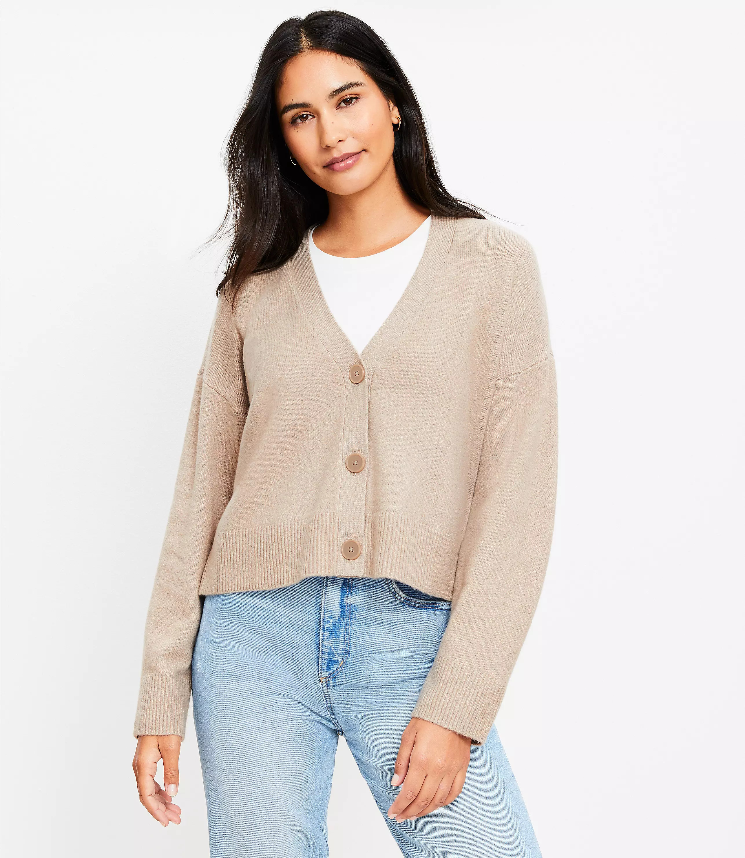 Modern V-Neck Cardigan | LOFT