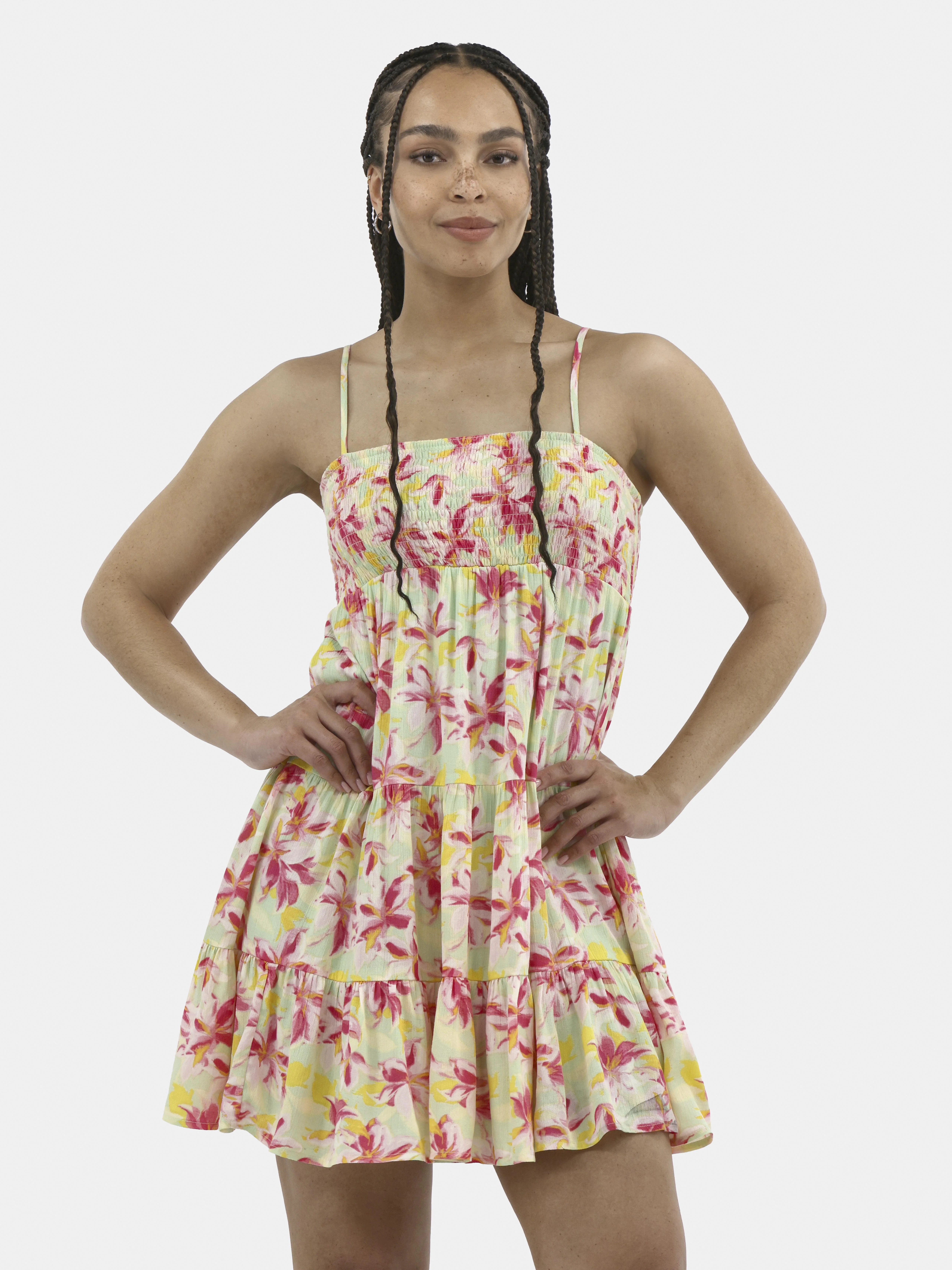 No Boundaries Smocked Tiered Cami Dress, Women's | Walmart (US)