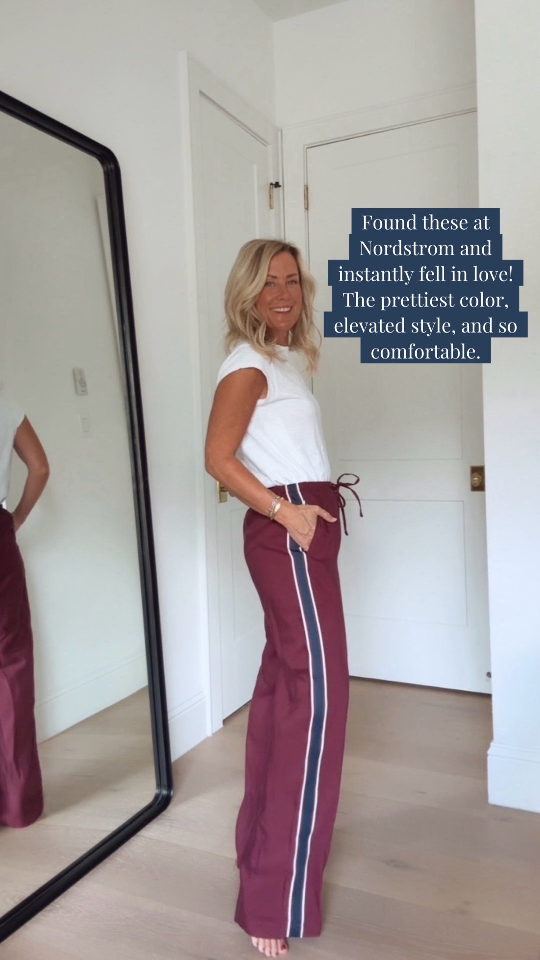 Ordered these striped track pants for an upcoming trip and became an instant fan of them! 
Top: xs
Pants: xs

#LTKootd #LTKOver40 #LTKSeasonal