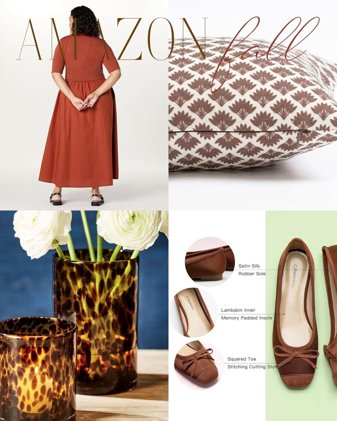 fall style with comfortable flats and elegant candles | cozy pillow covers for your home | stylish dresses for the season 

 #LTKSeasonal #LTKHome #LTKStyleTip