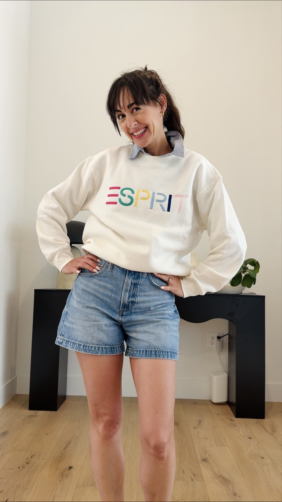 Last time I wore jeans shorts the short was probably the last time I wore and a spray sweatshirt. These are saving me this summer use promo code 15JEN @Pistola Denim