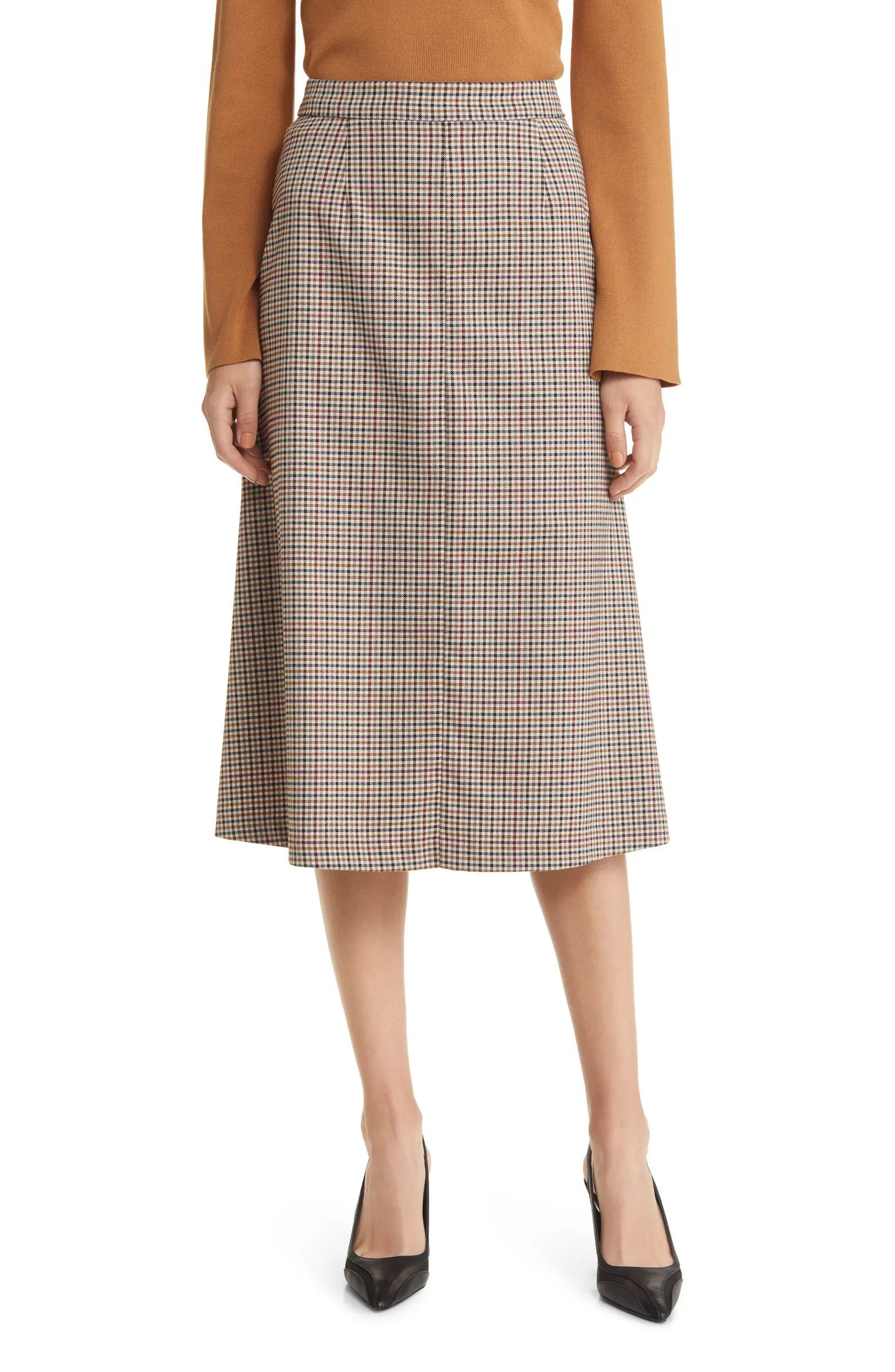 Check A-Line Skirt | Nordstrom