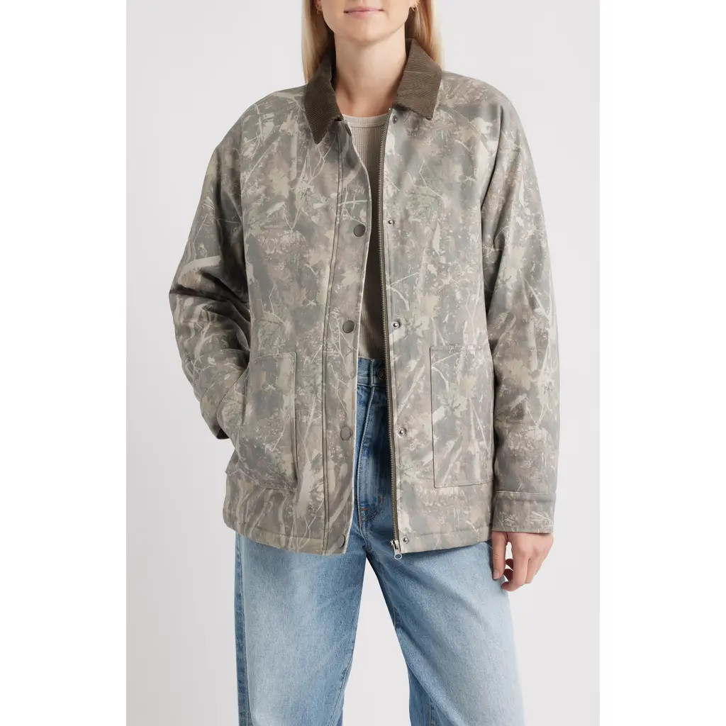 Thread & Supply Stretch Cotton Twill Chore Coat in Dark Tree Camo at Nordstrom Rack, Size X-Small | Nordstrom Rack
