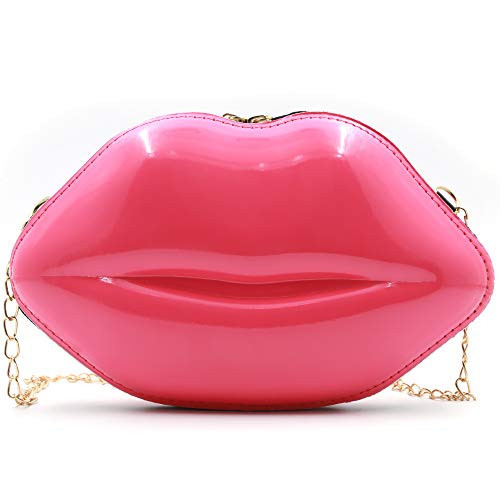 LoveWLC Red Lip Clutch Purse,novelty PU mini Evening handbags Crossbody Bag for Women trendy | Amazon (US)