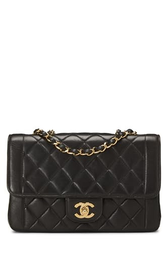 Chanel, Pre-Loved Black Quilted Lambskin Border Flap Small, Black | Amazon (US)