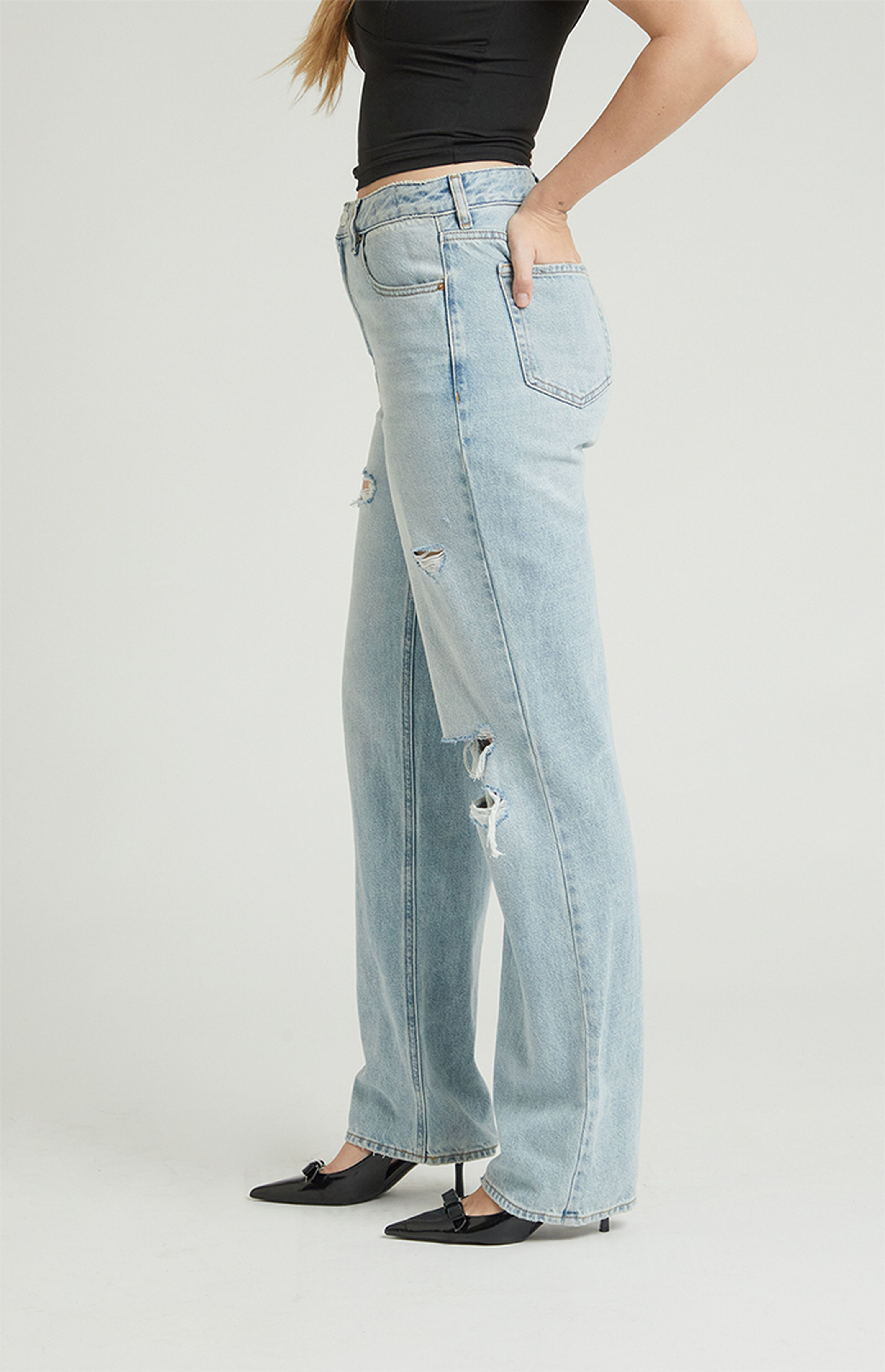 PacSun Eco Light Blue Ripped '90s Boyfriend Jeans | PacSun | PacSun