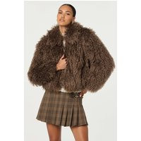 ASTR the Label | Kamrath Faux Fur Jacket in Brown | Size M | ASTR The Label (US)