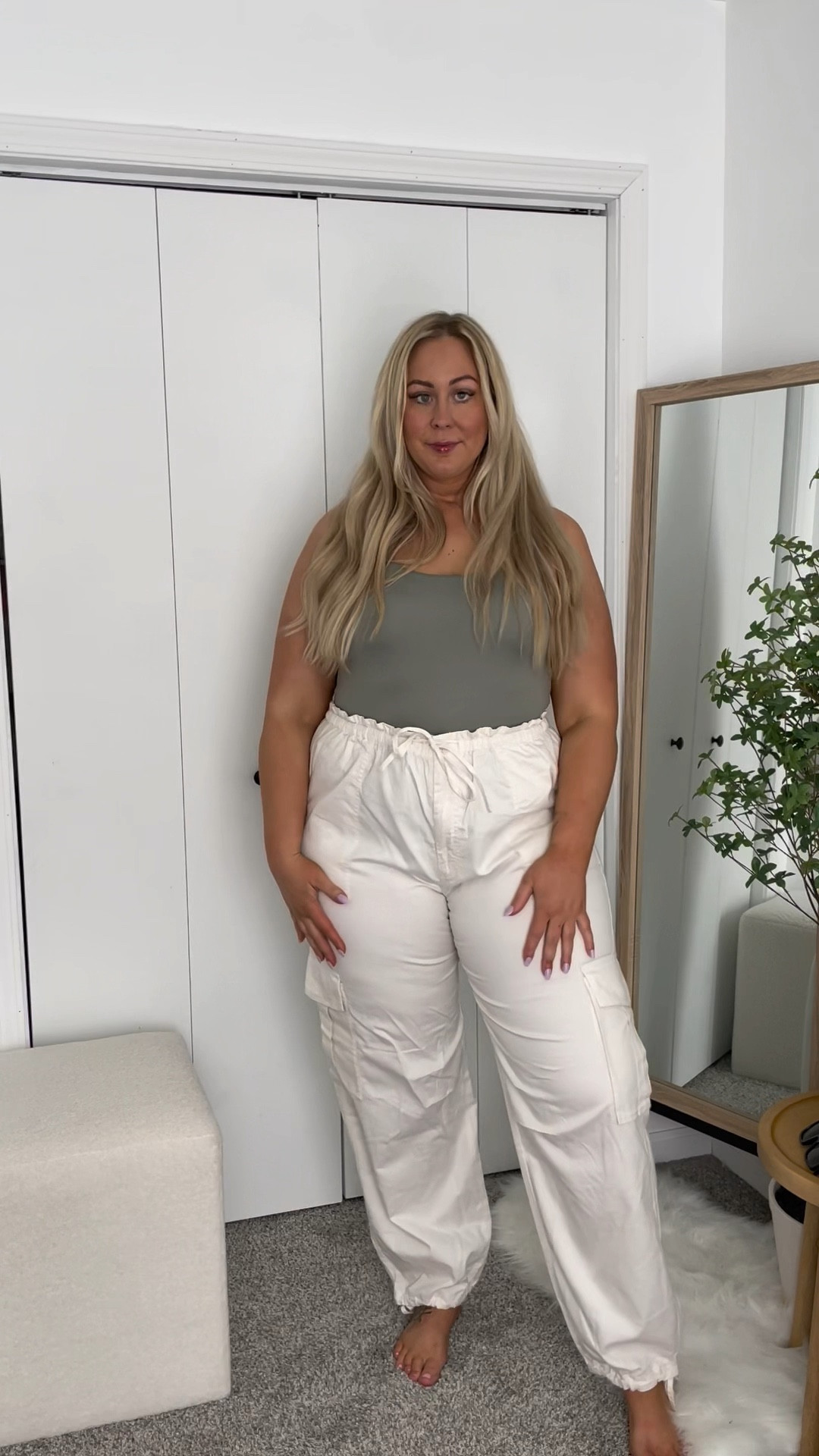 My FAVORITE cargo pants are back in stock 🫶 Wearing an xl LONG! 

#LTKcurves #LTKstyletip #LTKfit