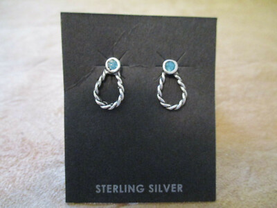 Sterling Silver Chip Turquoise Earrings   | eBay | eBay US