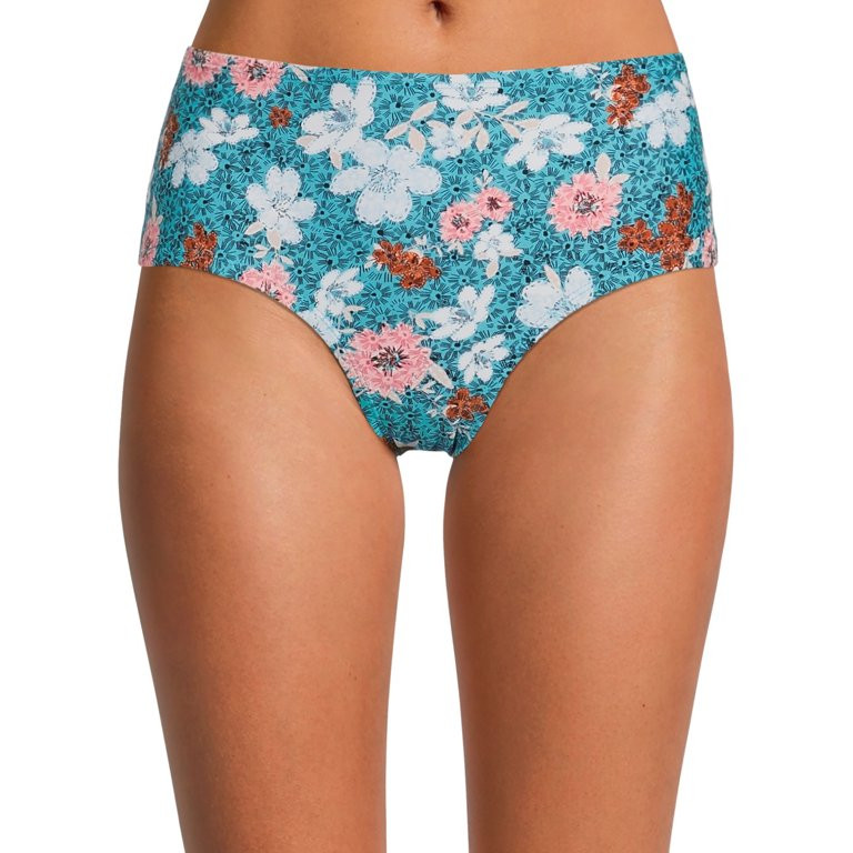Time and Tru Women’s and Women's Plus Mid Rise Retro Swim Bottom | Walmart (US)