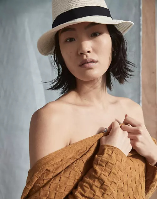 Packable Straw Fedora Hat | Madewell