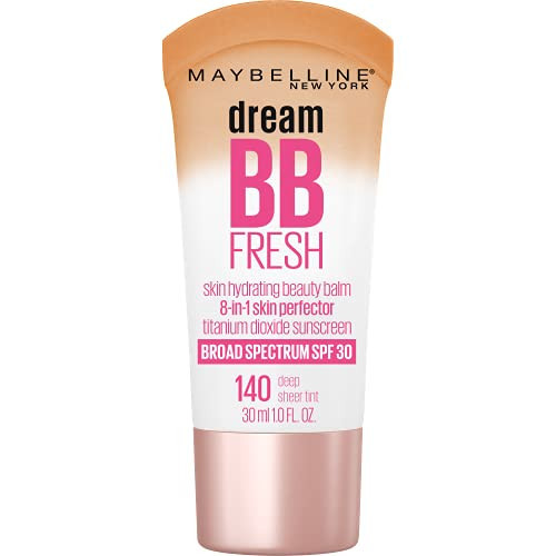Maybelline Dream Fresh Skin Hydrating BB Cream, 8-in-1 Skin Perfecting Beauty Balm With Broad Spectrum Spf 30, Sheer Tint Coverage, Oil-Free, Deep, 1 Fl Oz | Amazon (US)