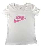 Nike Women's Run Swoosh Tee T-Shirt White, Small | Amazon (US)