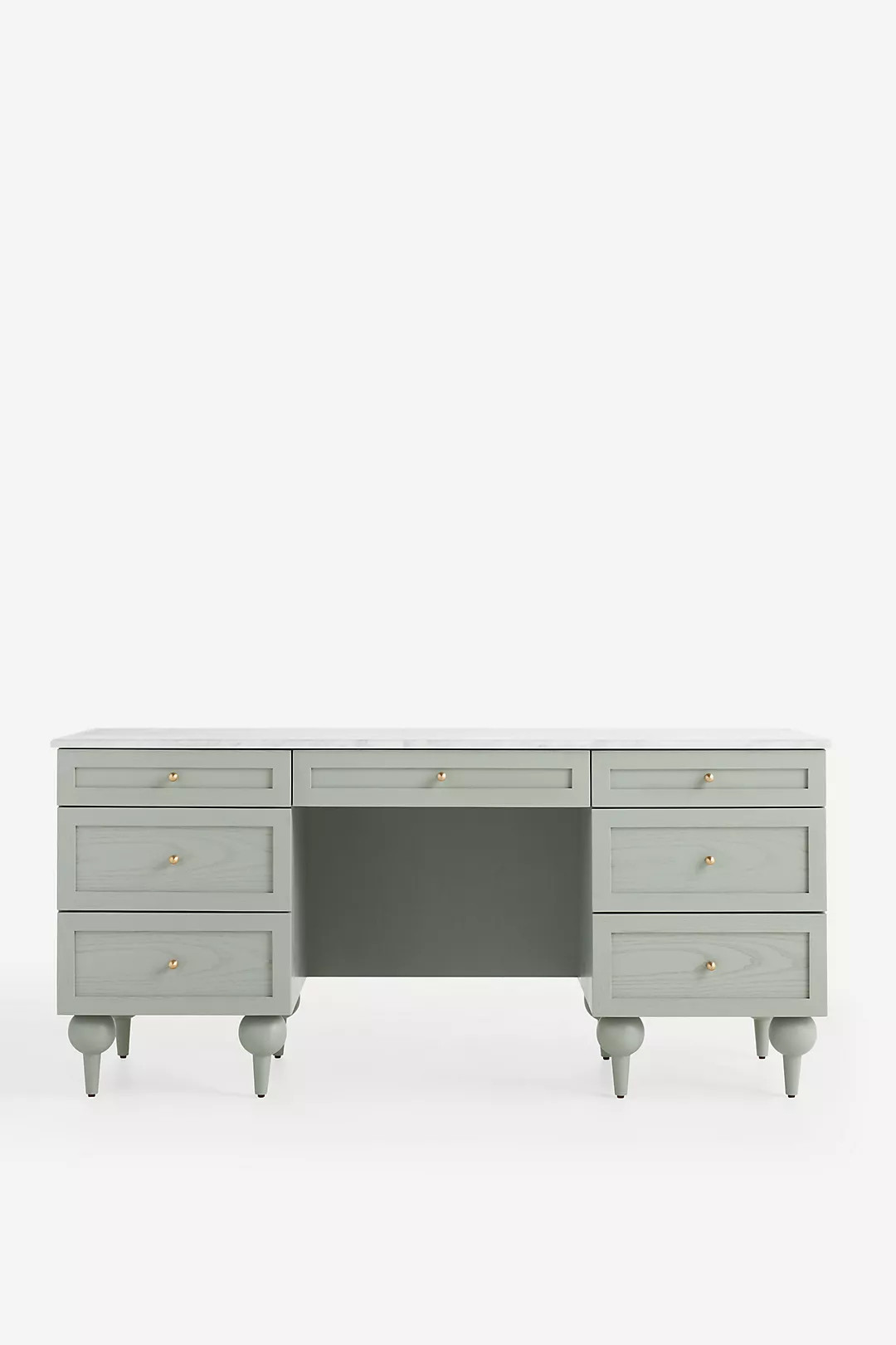 Fern Marble Top Executive Desk | Anthropologie (US)