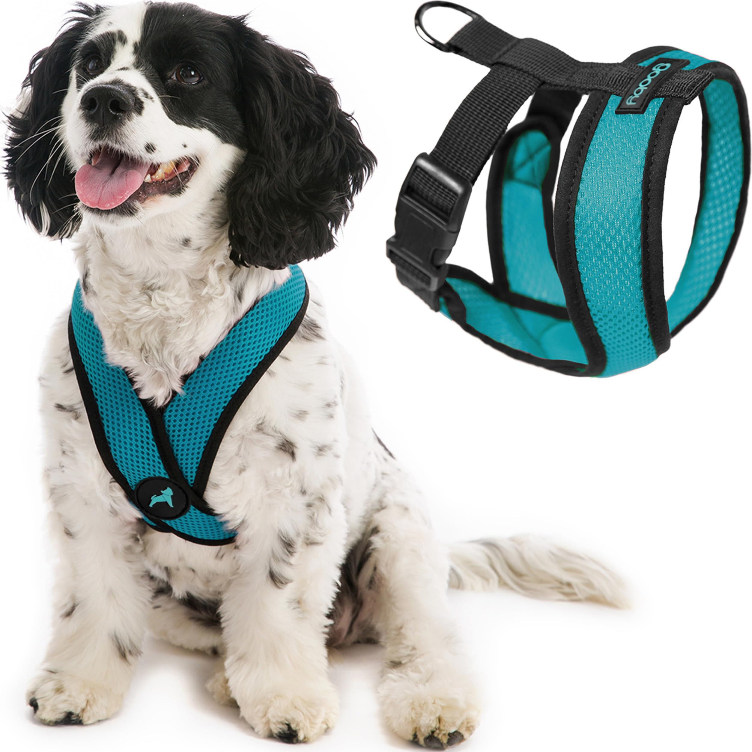 Gooby Comfort X Head in Harness - Turquoise, Small - No Pull Dog Harness with Patented Choke-Free X Frame for Small to Medium Dogs Indoor/Outdoor Use | Amazon (US)