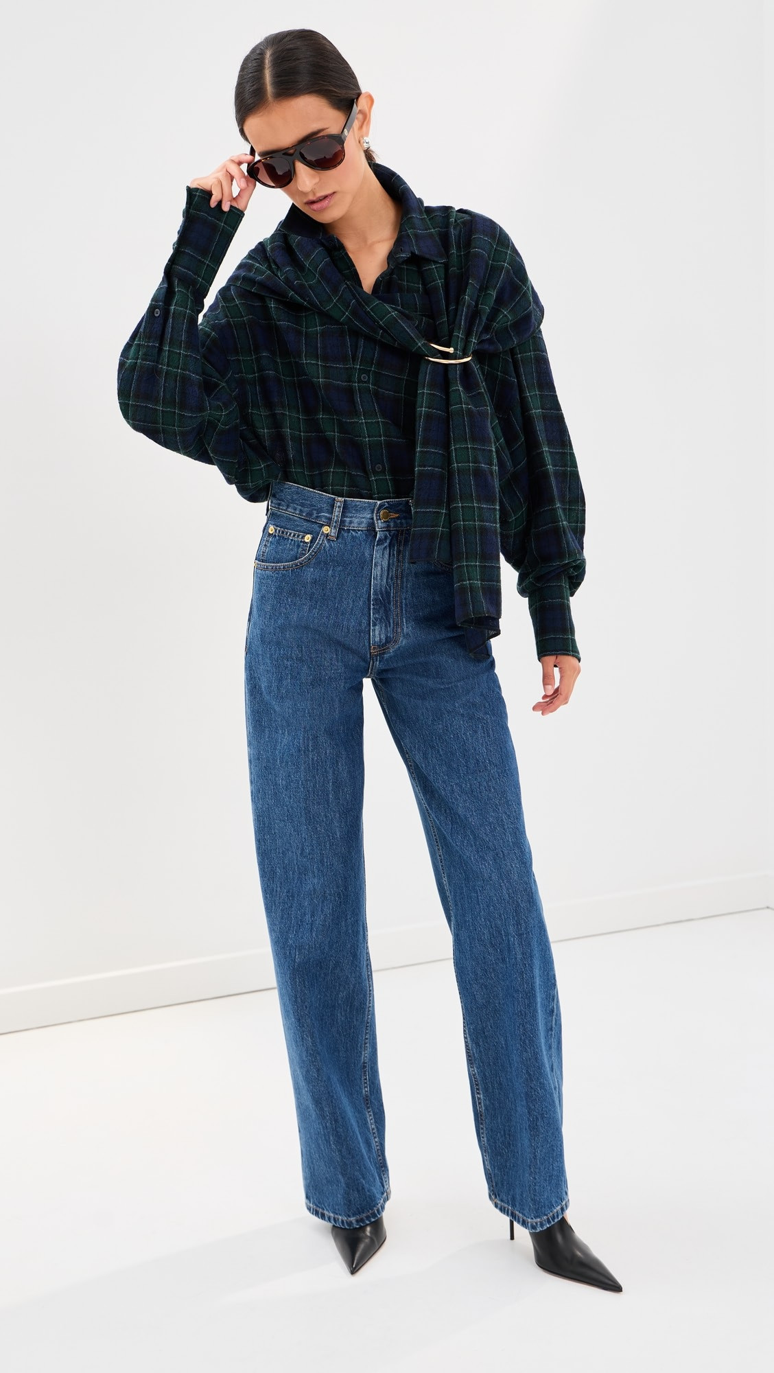 Georgia Detachable Scarf Button Down Shirt | Shopbop