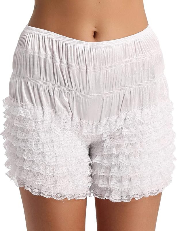 ACSUSS Women's Tiered Ruffle Panties Dance Bloomers Sissy Booty Shorts Pettipants | Amazon (US)