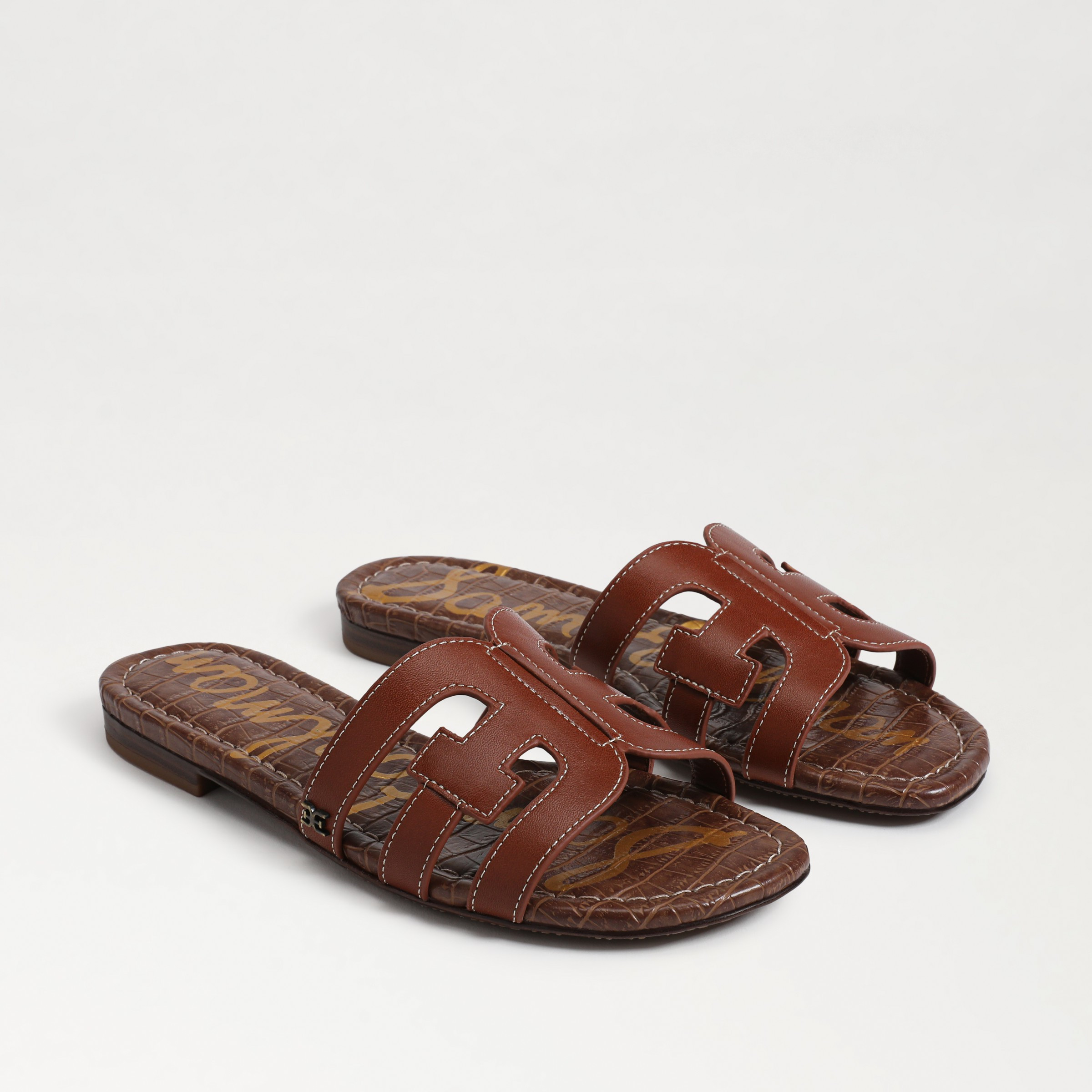 Sam Edelman Bay Slide Sandal Stable Brown Leather | Sam Edelman