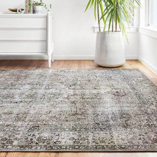Alexander Home Isabelle Traditional Vintage Border Printed Area Rug | Bed Bath & Beyond