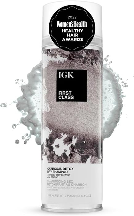 IGK First Class Charcoal Detox Dry Shampoo for Oily Hair + Scalp, 6.3 Oz | Amazon (US)