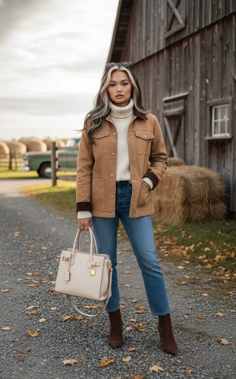 Classic fall outfit inspo 🍂
A neutral turtleneck layered with a camel jacket, denim jeans, and chocolate brown boots — timeless, polished, and cozy.
Perfect for weekend coffee runs, fall markets, or casual days out.
Linked below — exact pieces + similar neutral fall staples.

#LTKStyle #LTKFallFashion #LTKInspo #LTKFinds #FallOutfit #QuietLuxury #NeutralStyle #OOTD #CozyFall #BarnJacket #FamilyPortraitOutfits

#LTKFindsUnder100 #LTKSeasonal #LTKGiftGuide