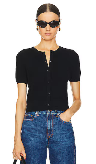 Dina Cardigan in Black | Revolve Clothing (Global)