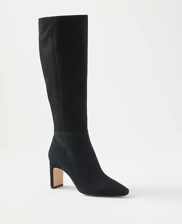 Suede Block Heel Boots | Ann Taylor (US)
