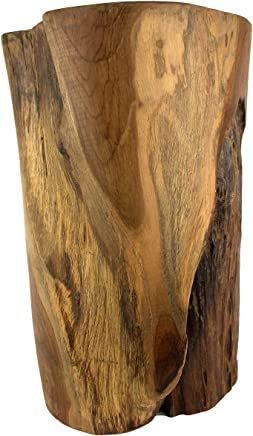 Teak Reclaimed Stump Style Table or Stool | Natural, Kiln-Dried Teak | Product Varies in Size, Sh... | Amazon (US)