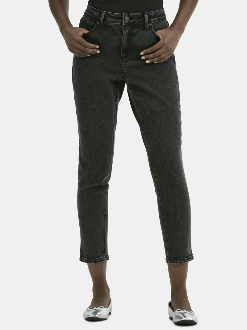 Time and Tru Women's High Rise Mom Jeans, 27" Inseam, Sizes 0-20 | Walmart (US)