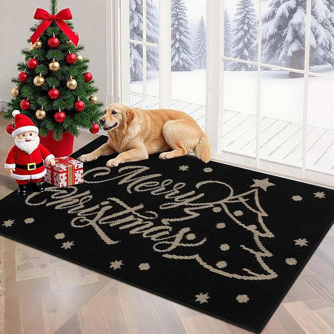 Vaukki Christmas Welcome Mat 32''x48'', Christmas Carpet for Entryway, Non Slip Washable Front Do... | Amazon (US)