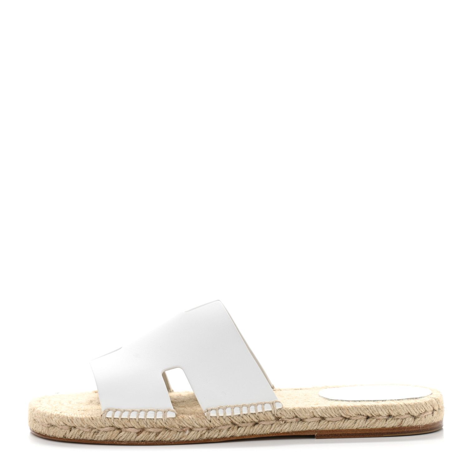 Calfskin Mens Antigua Espadrille Sandals 43 White | Fashionphile