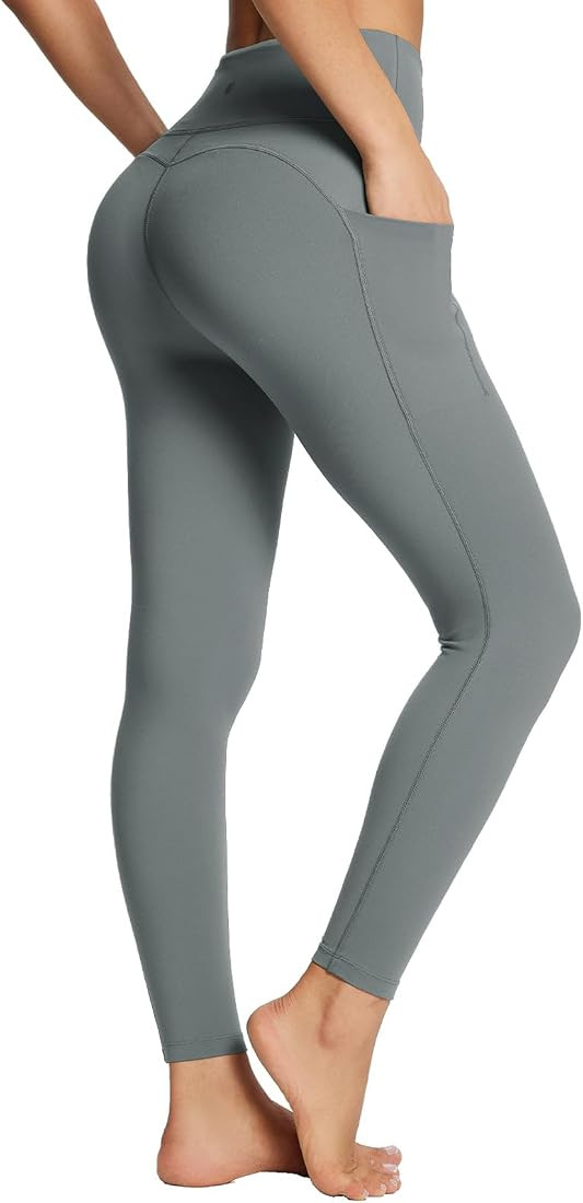 BALEAF Women's Leggings with Pockets Tummy Control Workout High Waisted Athletic Running 7/8 Ultr... | Amazon (US)