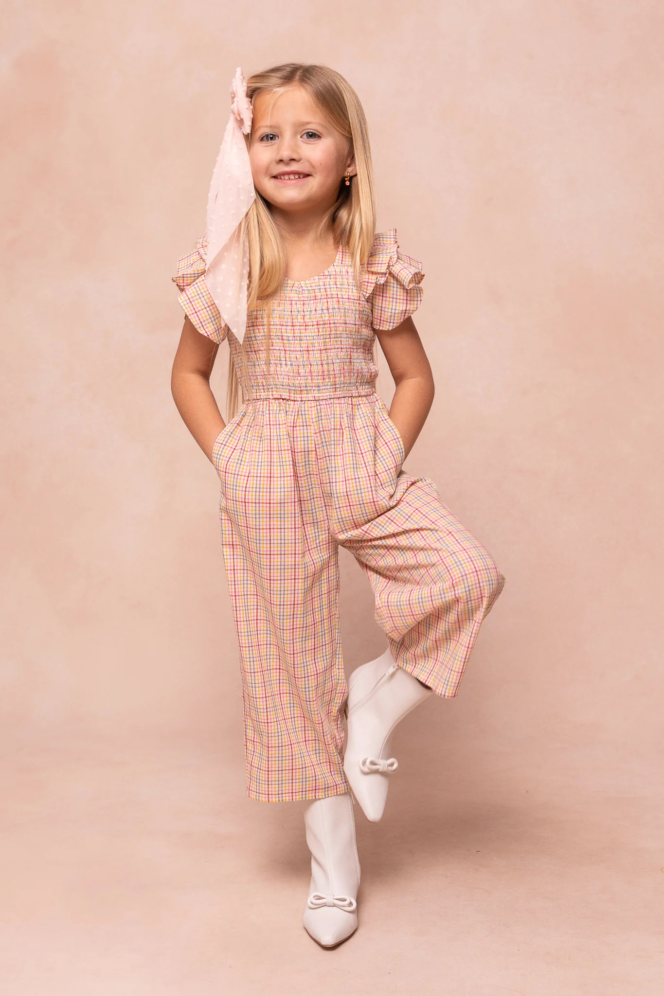Mini Hattie Jumpsuit in Multicolor Gingham | Ivy City Co