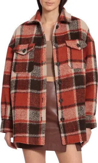 Avec Les Filles Plaid Boyfriend Shacket | Nordstromrack | Nordstrom Rack