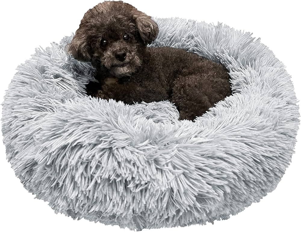 PetAmi Small Calming Dog Bed for Dogs Puppy, Round Washable Pet Bed for Cat Kitten, Anti Anxiety ... | Amazon (US)