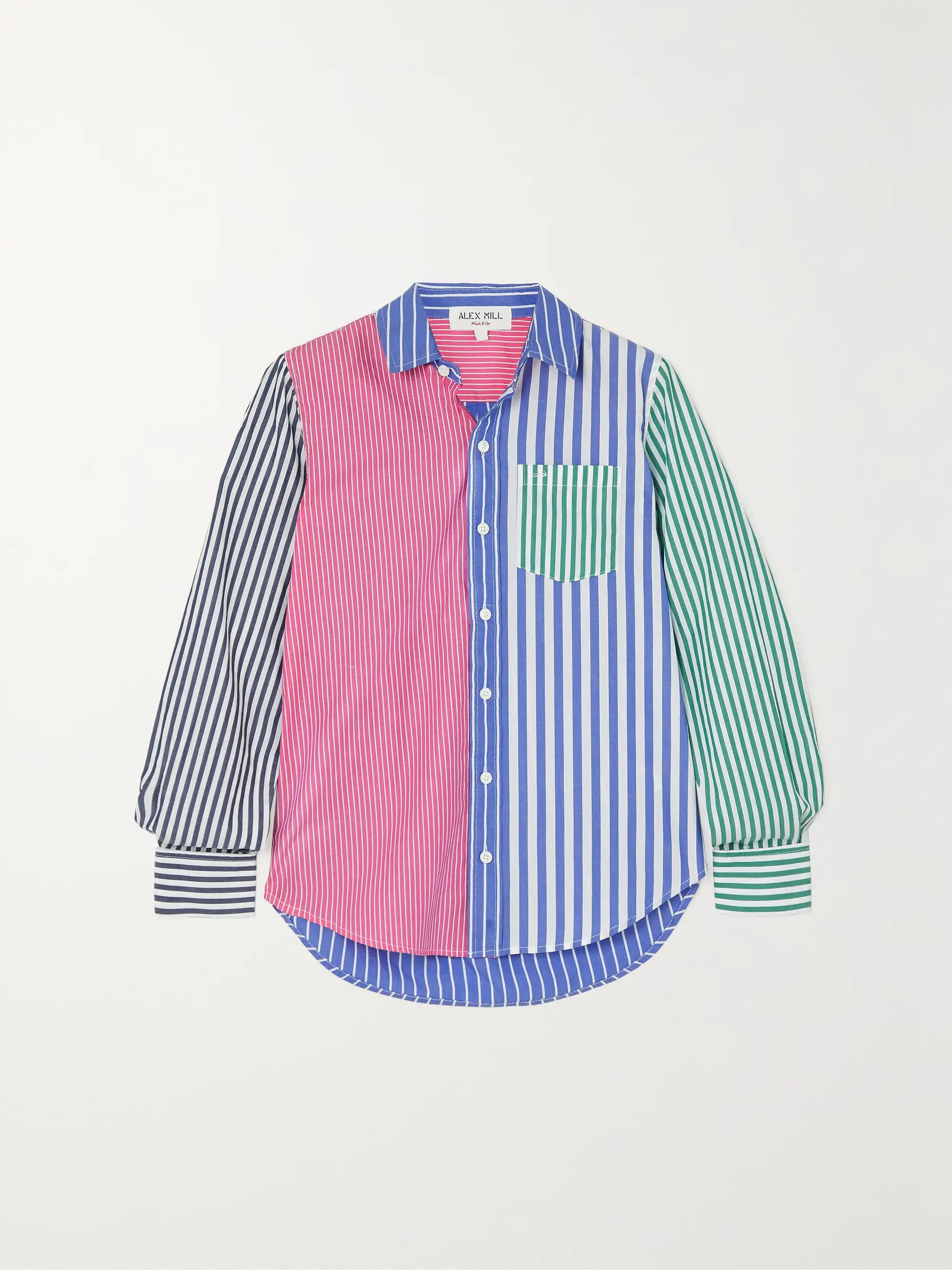 Wyatt paneled striped cotton-poplin shirt | NET-A-PORTER (UK & EU)