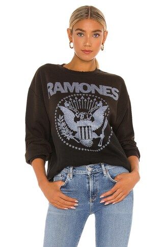 Madeworn x REVOLVE Ramones Glitter Sweatshirt in Black from Revolve.com | Revolve Clothing (Global)