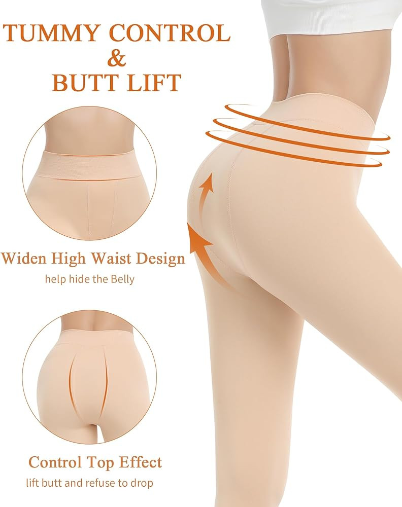 DOCUMO Fleece Lined Tights for Women Thermal Pantyhose Warm Tights Winter Tights Thick Leggings F... | Amazon (US)