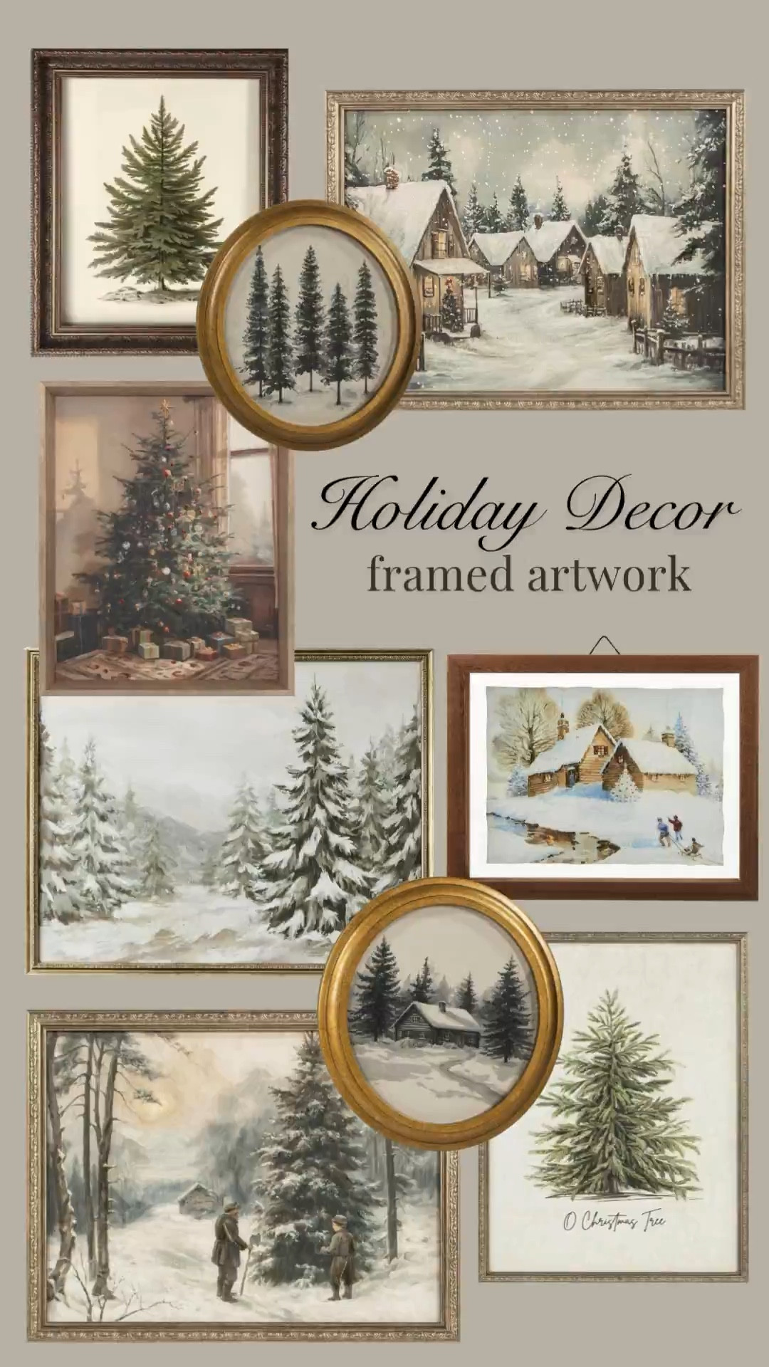 Walmart's holiday home decor collection is here! These are my favorite wall decor pieces; beautiful, already framed and ready to hang on your wall! Grab them while you can! wall decor, artwork, trees, wreath, holiday gift, gift list #LTKHoliday

#LTKSeasonal #LTKHome #LTKFindsUnder100