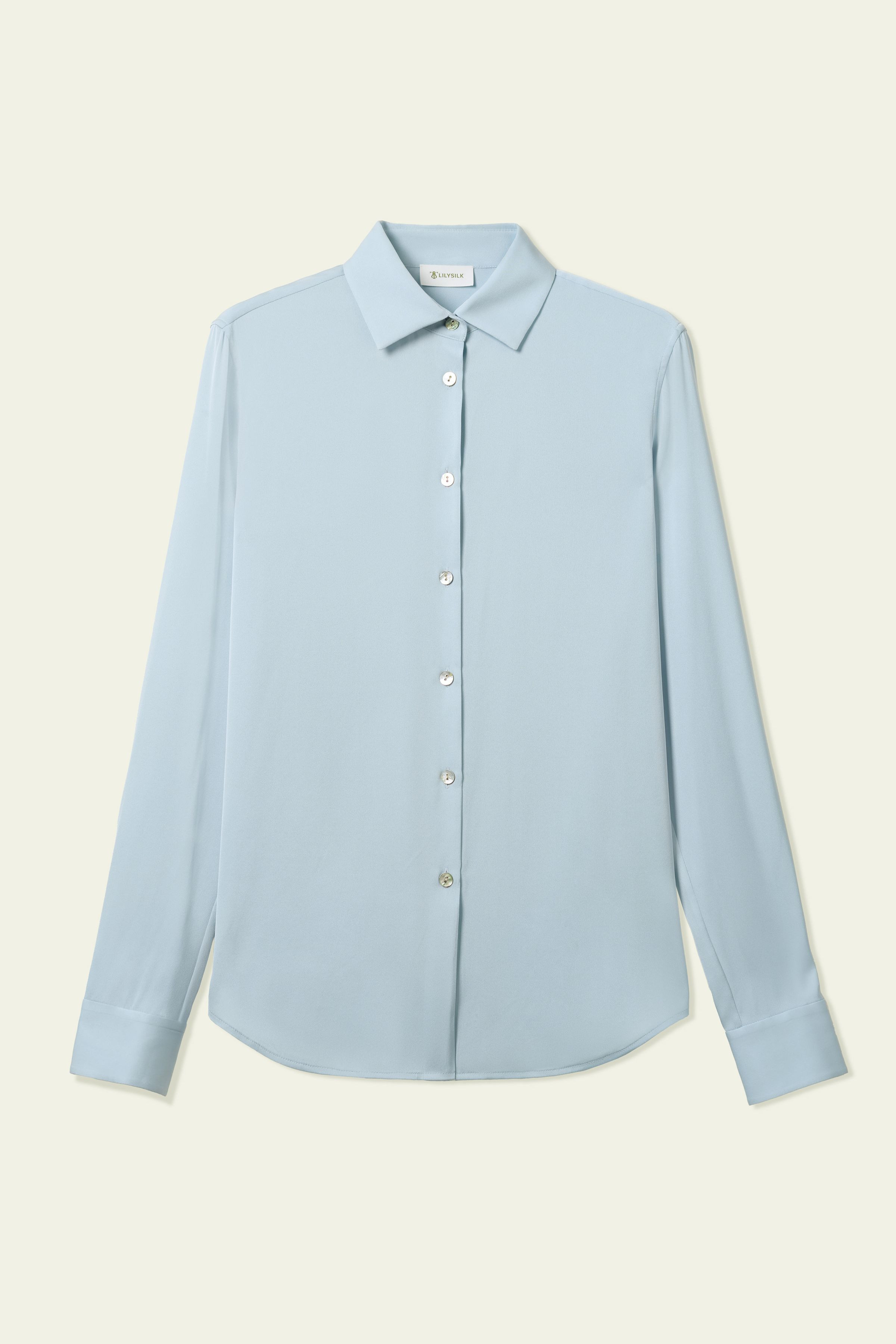 Spread Collar Silk Shirt | LILYSILK
