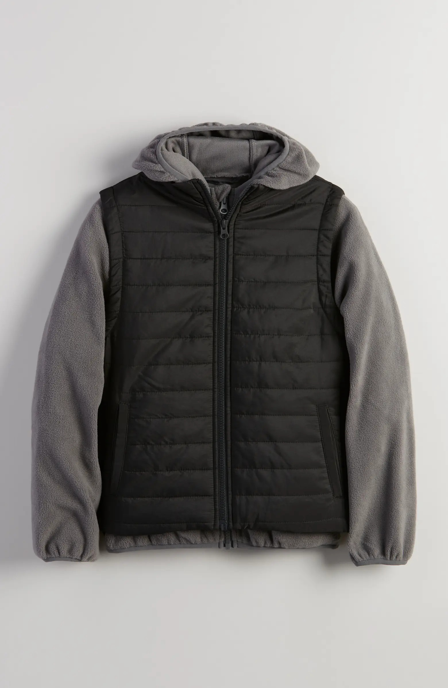 Nordstrom Kids' Convertible Quilted Vest & Zip Hoodie Set | Nordstrom | Nordstrom