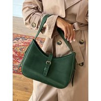 Green Leather Shoulder Bag, Purse, Women Handbag, Zipper Luxury Work Gift For Wife, Birthday Gift, Casual Purse | Etsy (CAD)