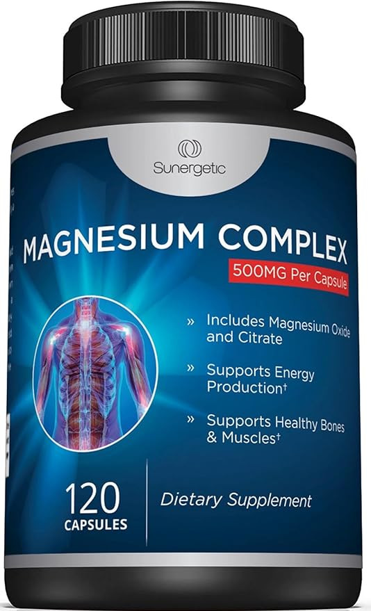 Premium Magnesium Citrate Capsules – Powerful 500mg Magnesium Oxide & Citrate Supplement – He... | Amazon (US)