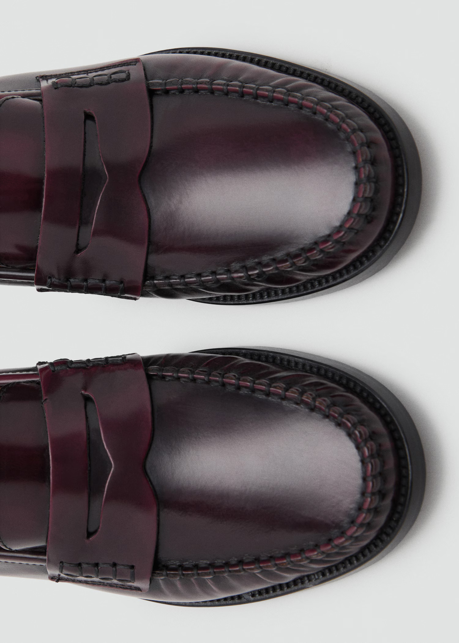 Gathered leather moccasin - Women | MANGO USA | Mango (US/MX/AU)