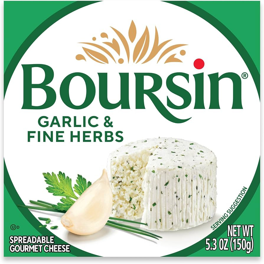 Boursin Garlic & Fine Herbs Cheese, Artisan fresh cheeses, 5.2 Ounce | Amazon (US)